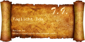Taglicht Ida névjegykártya
